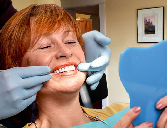 Patient at Dr. Michael Beier's Dental Office 90 Guelph street Georgetown Ontario